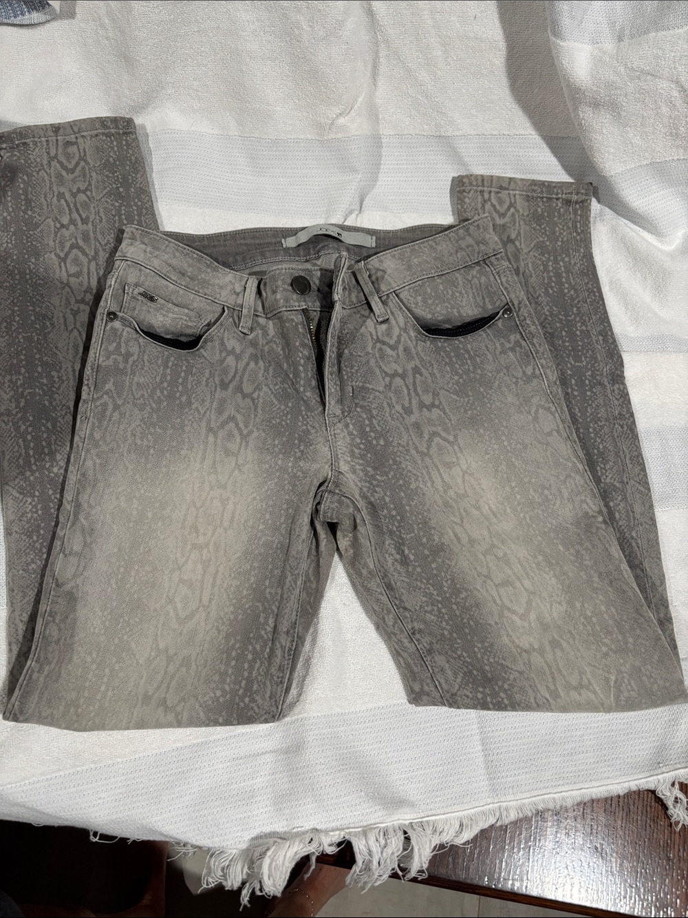 Joe's Jeans Women's Grey Snake-Print Skinny Jeans